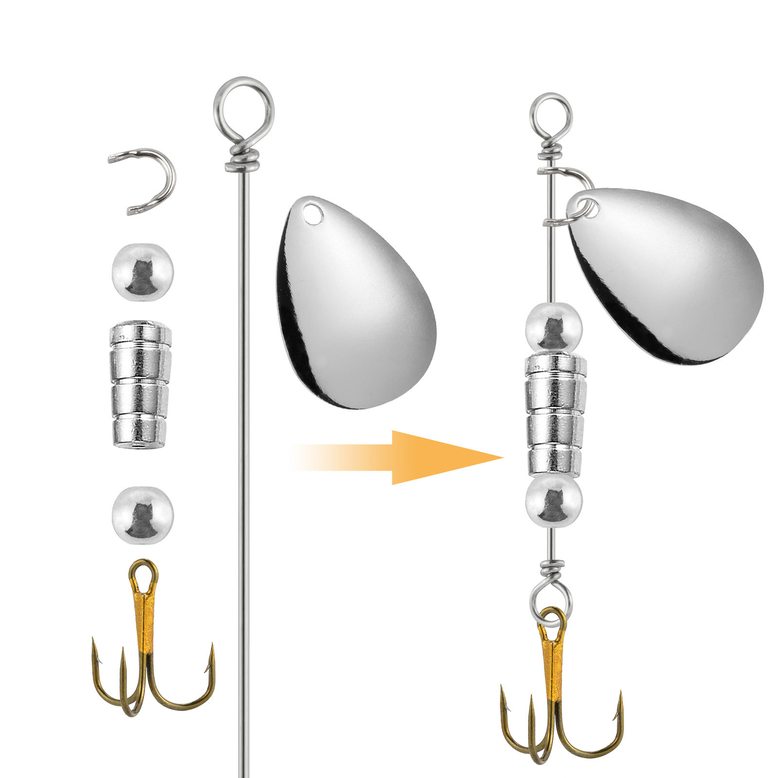 90 Adet Spinnerbait Şaft Teli  - Fishing Lure Spinnerbait incelemesi ve fiyatı